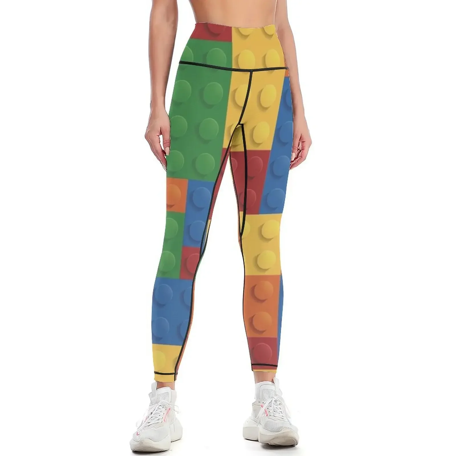 

Block pattern Leggings sports for gym Women's sports sports tennis for Women's high waist Womens Leggings