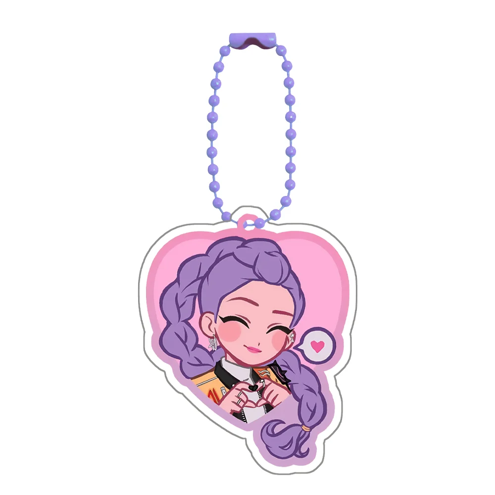 

Preorder Huntr-x Keychain - K-Pop Demon Hunters Fan Art Self Made Acrylic Charm Anime Classics Game Collection Toy Gift