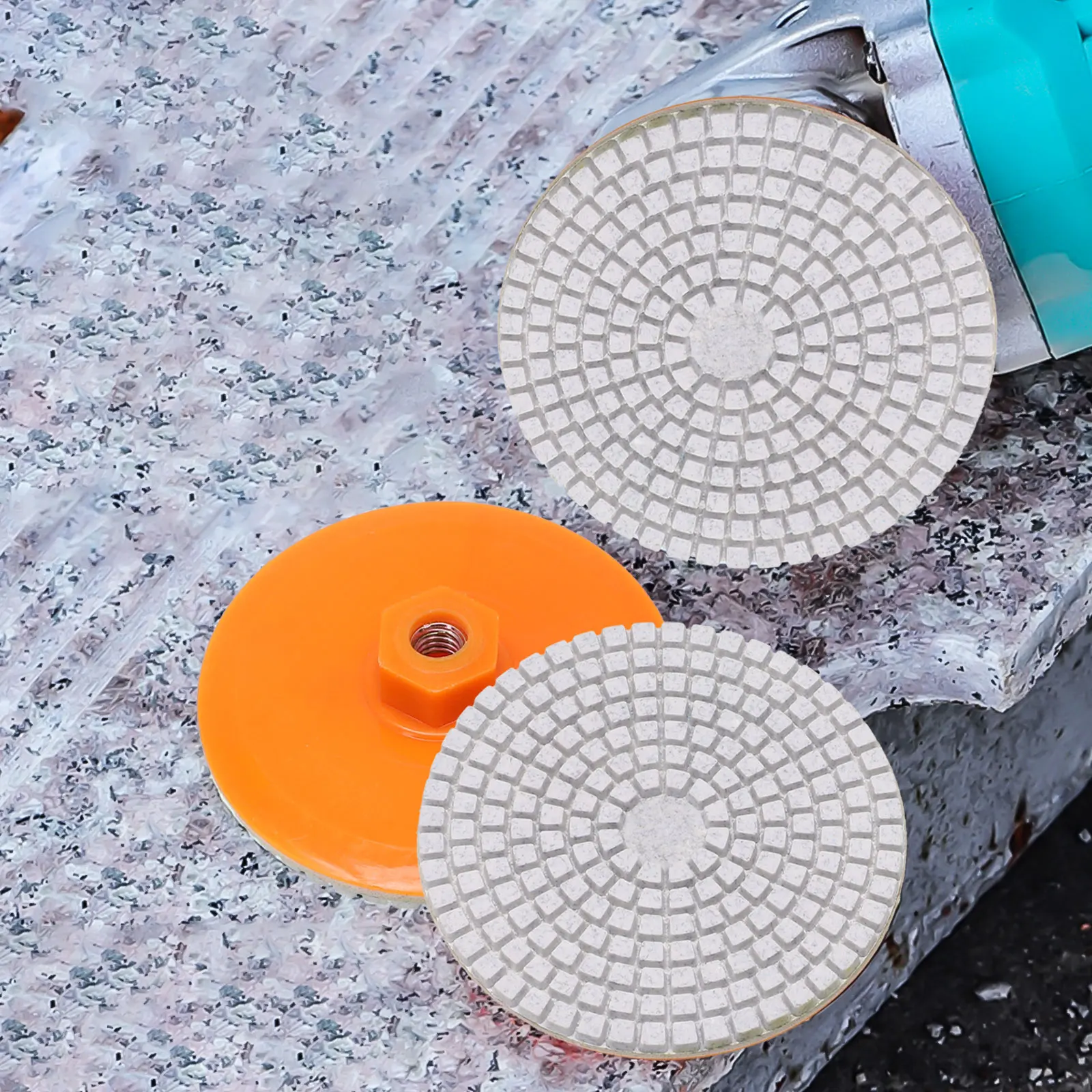 1pc 100mm 4inch Polishing Pad Wet Dry Buff Disc Abrasive For Sanding Marble Granite Concrete Grinding Countertop Stone Polishing