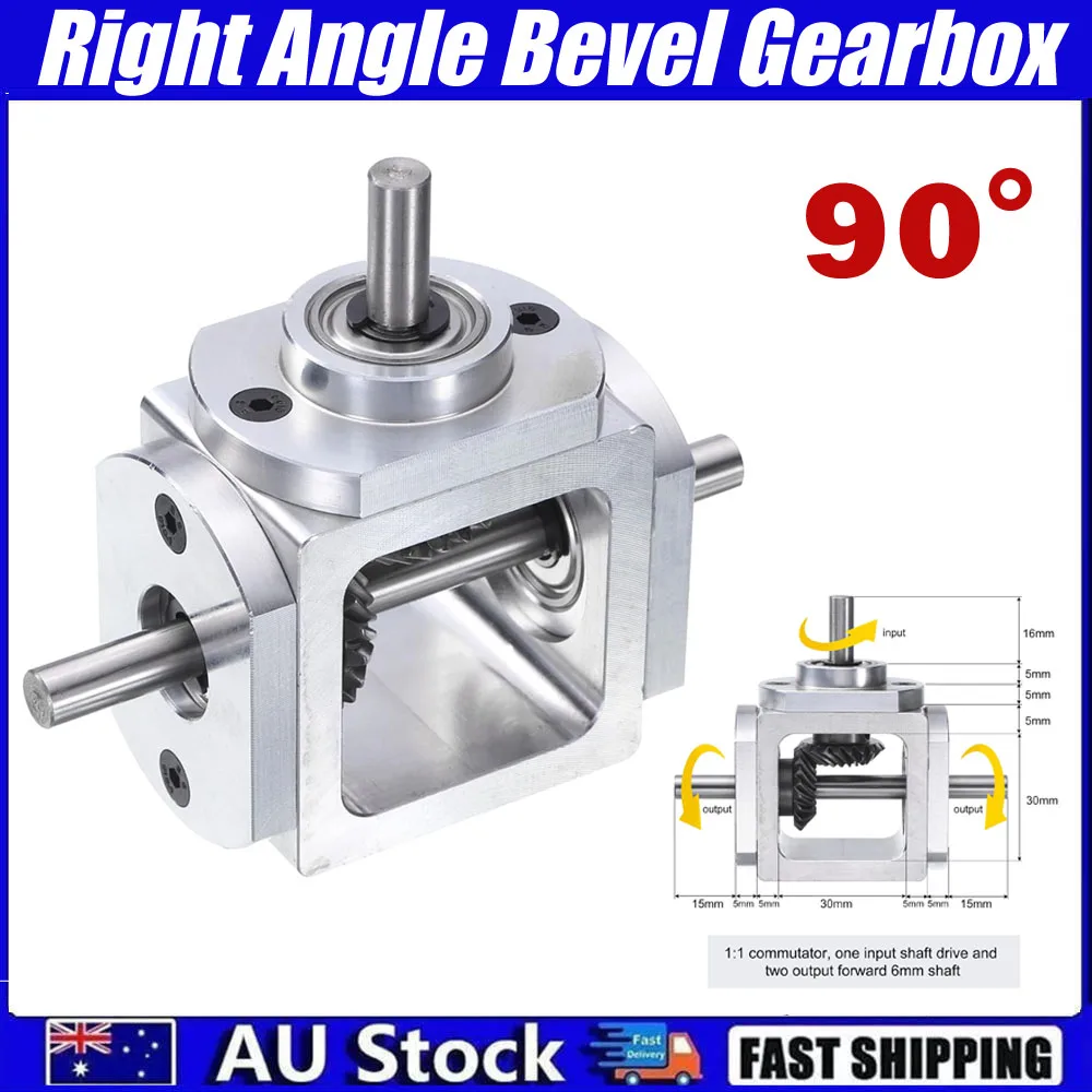 

Угловой редуктор 90 градусов с двойным выходным валом 1:1, 1М, 20 зубьев