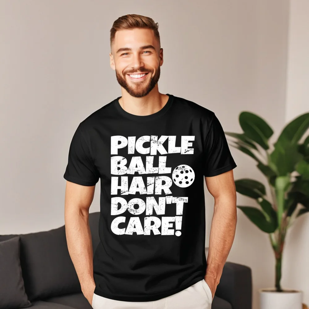 Pick eba Hair Dont Care Tshirts Short Sleeve Outdoor Funky Male Autumn Tops & Tees Outdoor T Shirt Round Neck All Cotton