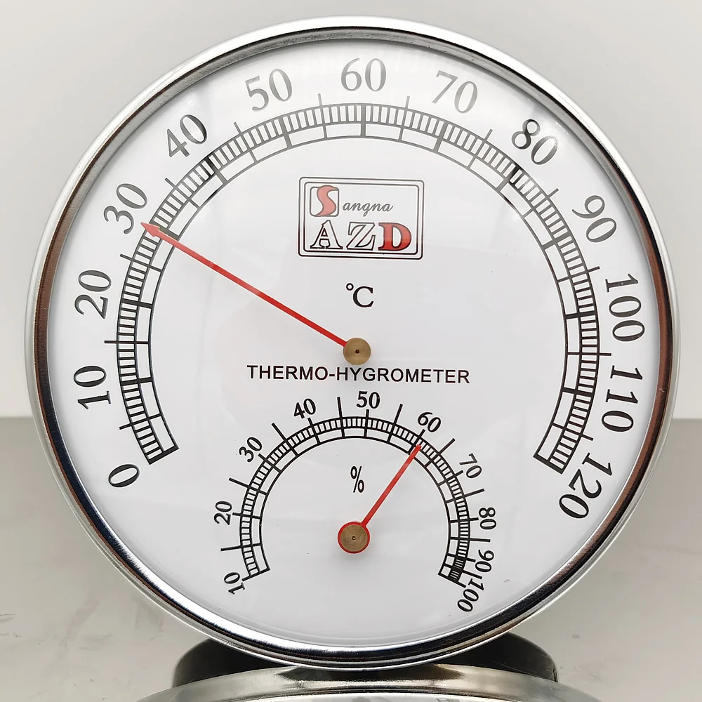 Thermometer Hygrometer Sauna Thermometer Metal Case Steam Sauna Room Thermometer Hygrometer Bath And Sauna Indoor Outdoor Used