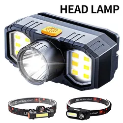 Outdoor Lighting LED Headlights Cob Mini USB Charging Headworn Strong Light Mining Lights Magnet Headlights Strong Light Camping