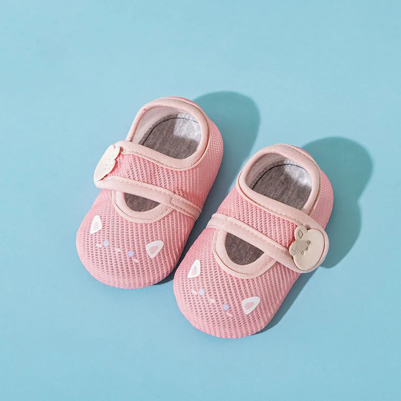 Newborn Baby Boys Girls Anti Slip Cartoon Shoes Winter Indoor Outdoor Slippers Infant Floor First Walk Shoes with Rubber Sole
