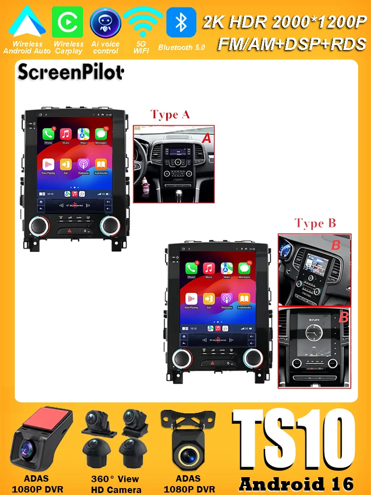 9.7 Inch Android 16 For Renault Koleos Megane 4 Samsung SM6 Talisman 2017 -2019 Car Radio 8 Core Stereo Head Unit view 4