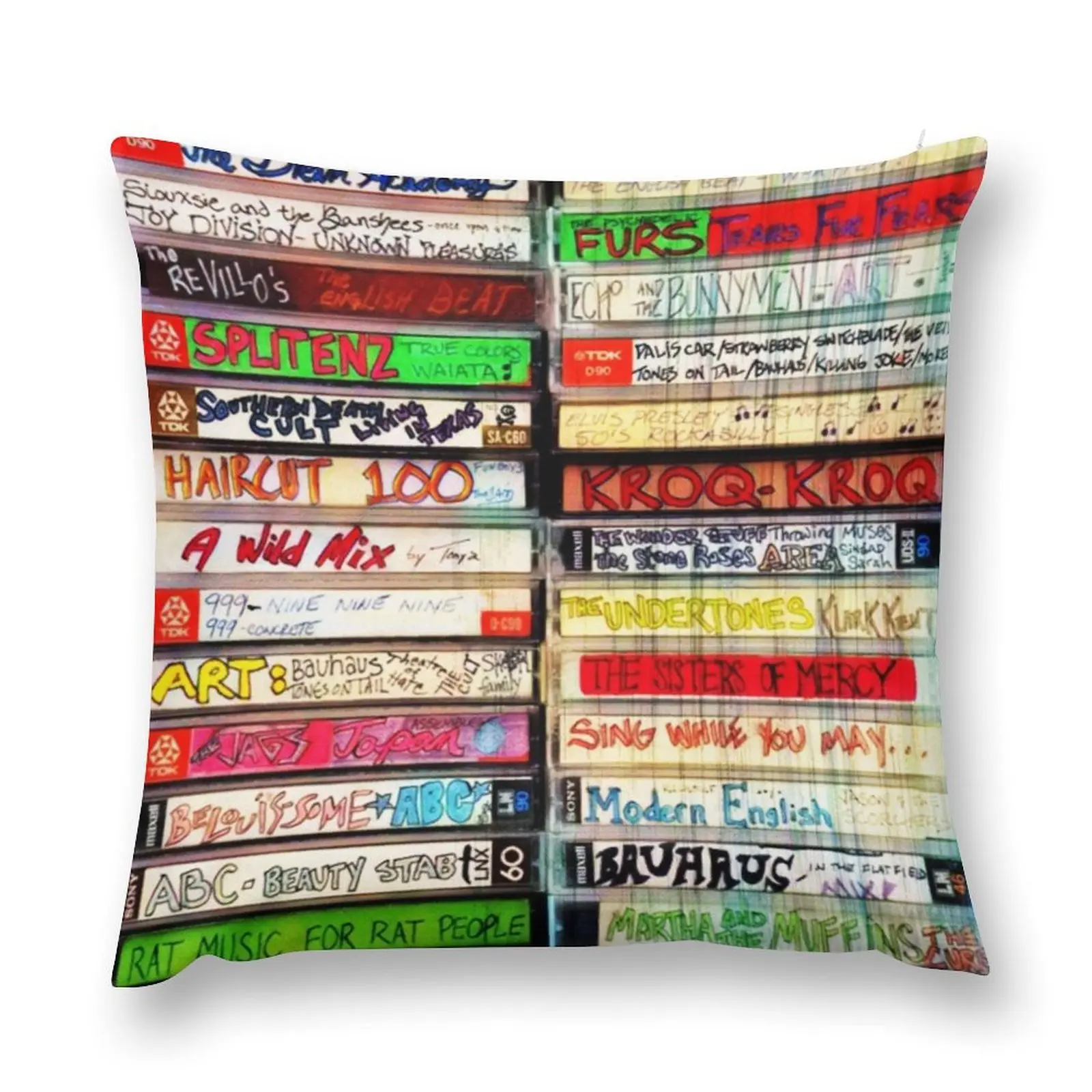 80s Mixtapes Throw Pillow Sofa Cushion Cover Decorative pillowcase Cushion Cover pillow