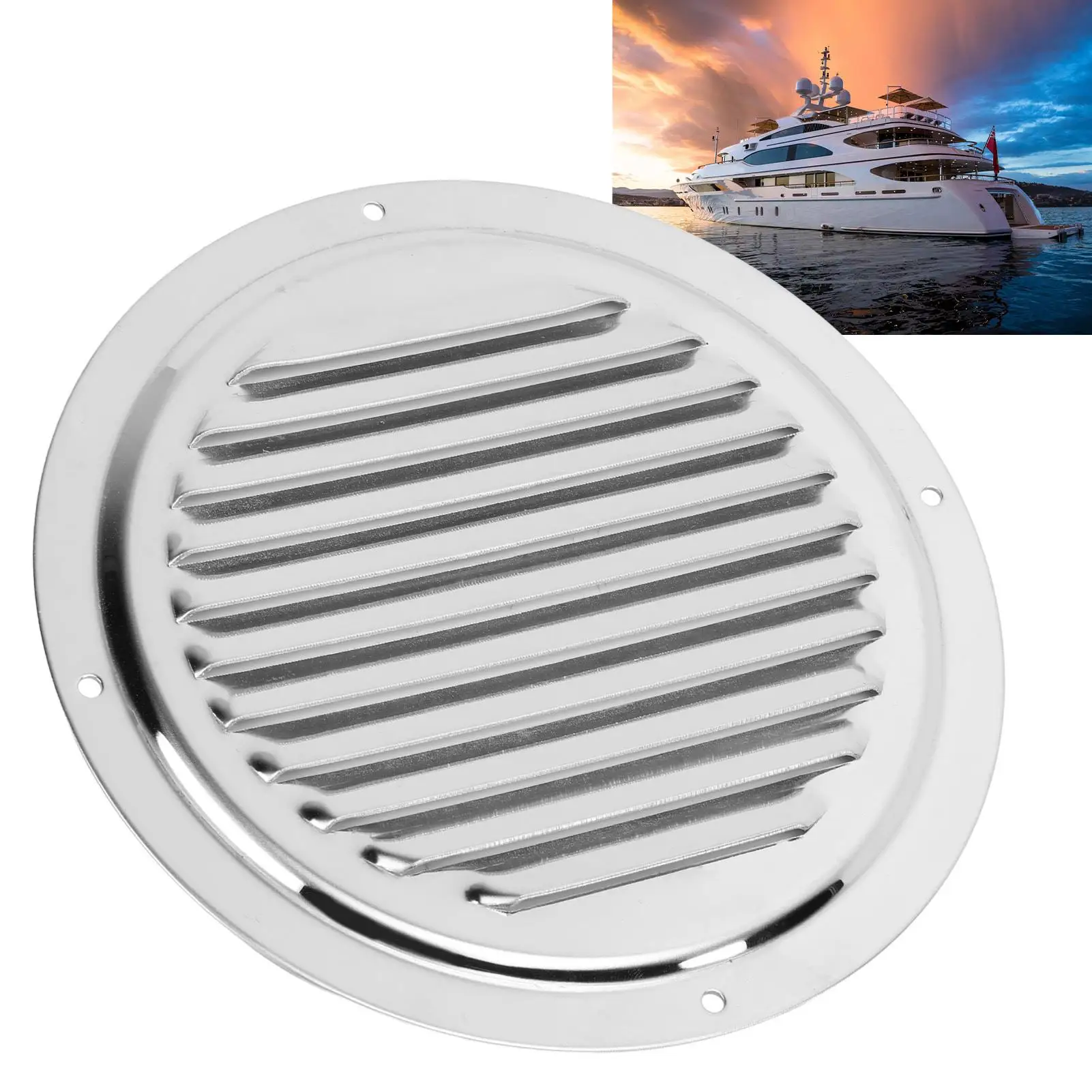 Grille d'aération en acier inoxydable 304, antirouille, installation facile, beau décor, couvercle de ventilation, yacht marin, bateau