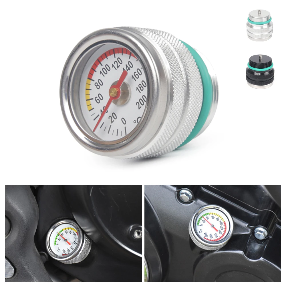 

Motorcycle Engine Oil Cap Tank Temperature Gauge M30x1.5 For Kawasaki 650 KLR 1987-1998 Oil Gauge Fitting