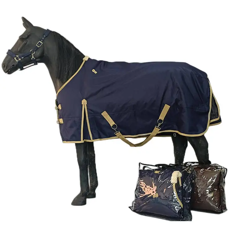 China Manufacture Horse Rugs Blanket Windproof Waterproof Turnout Cotton Heavy Weigh Fleece Stable Horse Riding Rugs