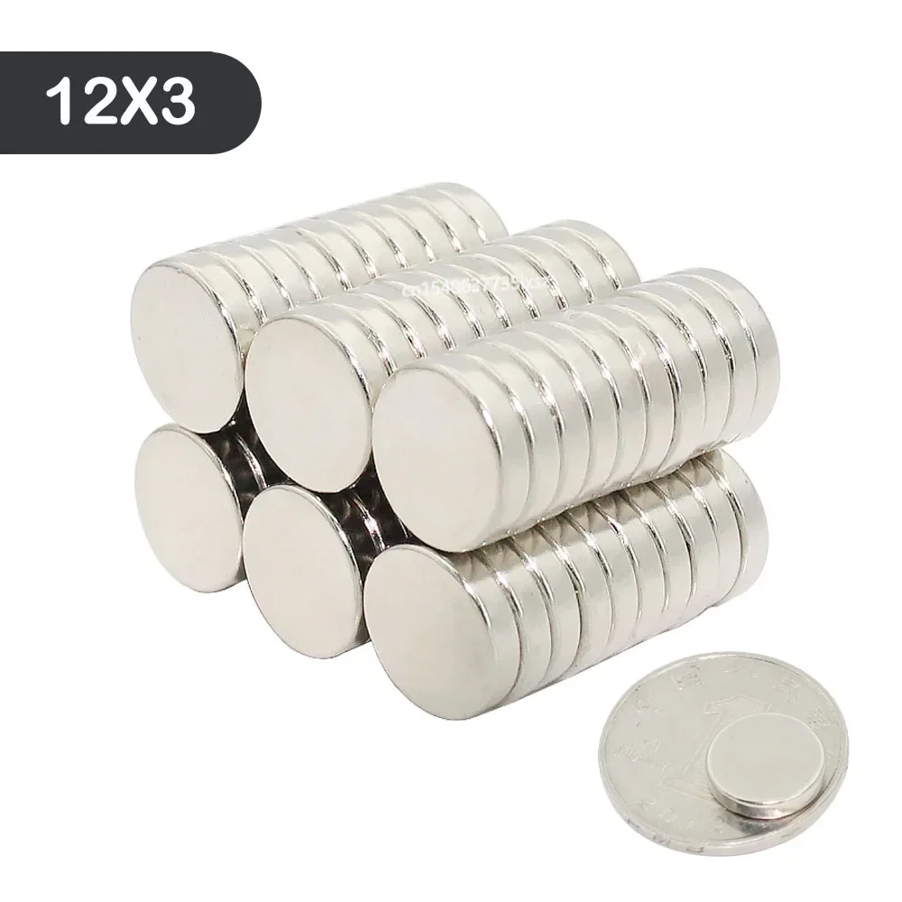 

5/8/10/15/20 Pcs 12x3 Neodymium Magnet 12mm x 3mm N35 NdFeB Round Super Powerful Strong Permanent Magnetic imanes Disc 12*3