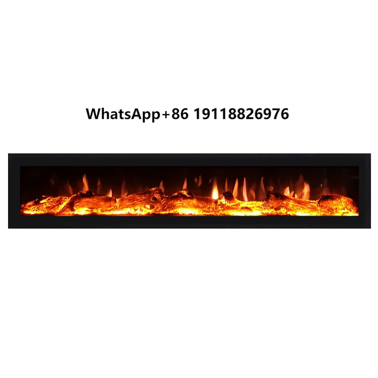 

2025 Electric Fireplace Remote Control Heated Steel US Indoor Hotel Use