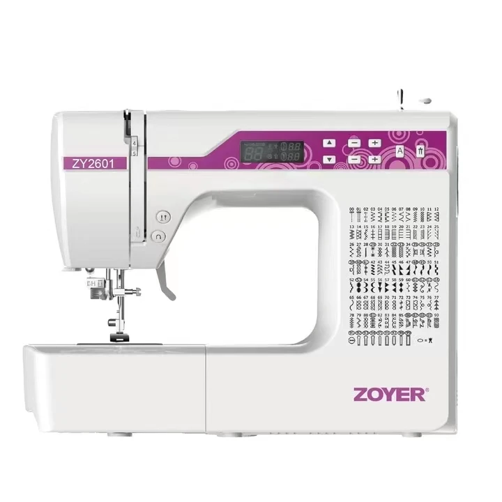 ZOYER 2601 household sewing machine 200 different designs electronic domestic sewing machine