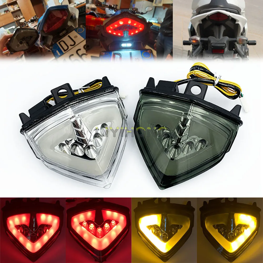 For HONDA CB1000R 2008-2013 CBR600F LED Blinker Tail Light Motorcycle Turn Signal Light Rear Brake Taillight CB 1000R CB1000 R