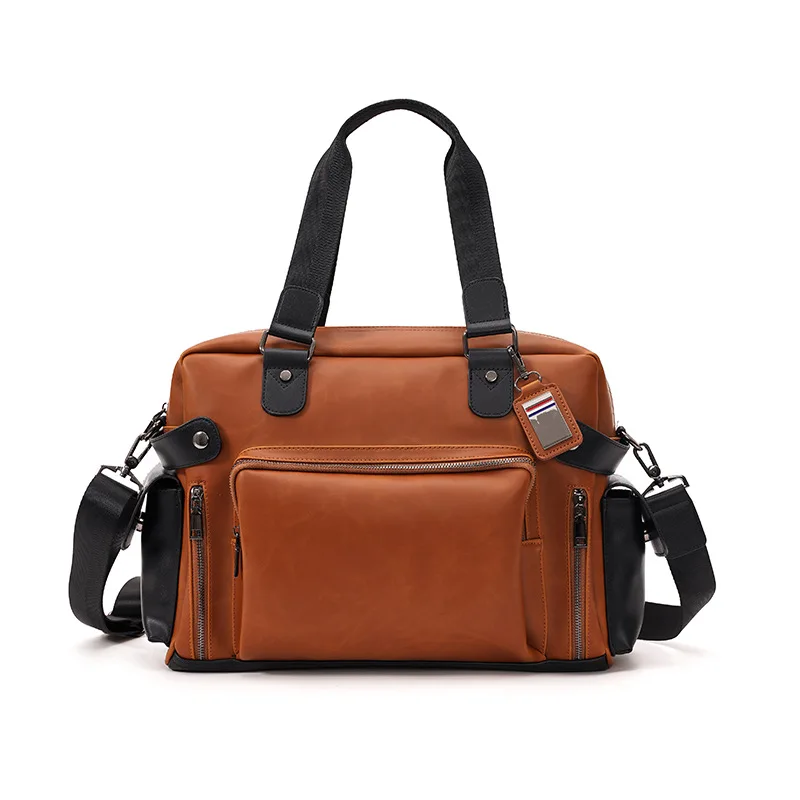 Bolsa de couro GPR para homens, pasta executiva masculina, bolsa de ombro masculina, bolsa de luxo, moda, retro