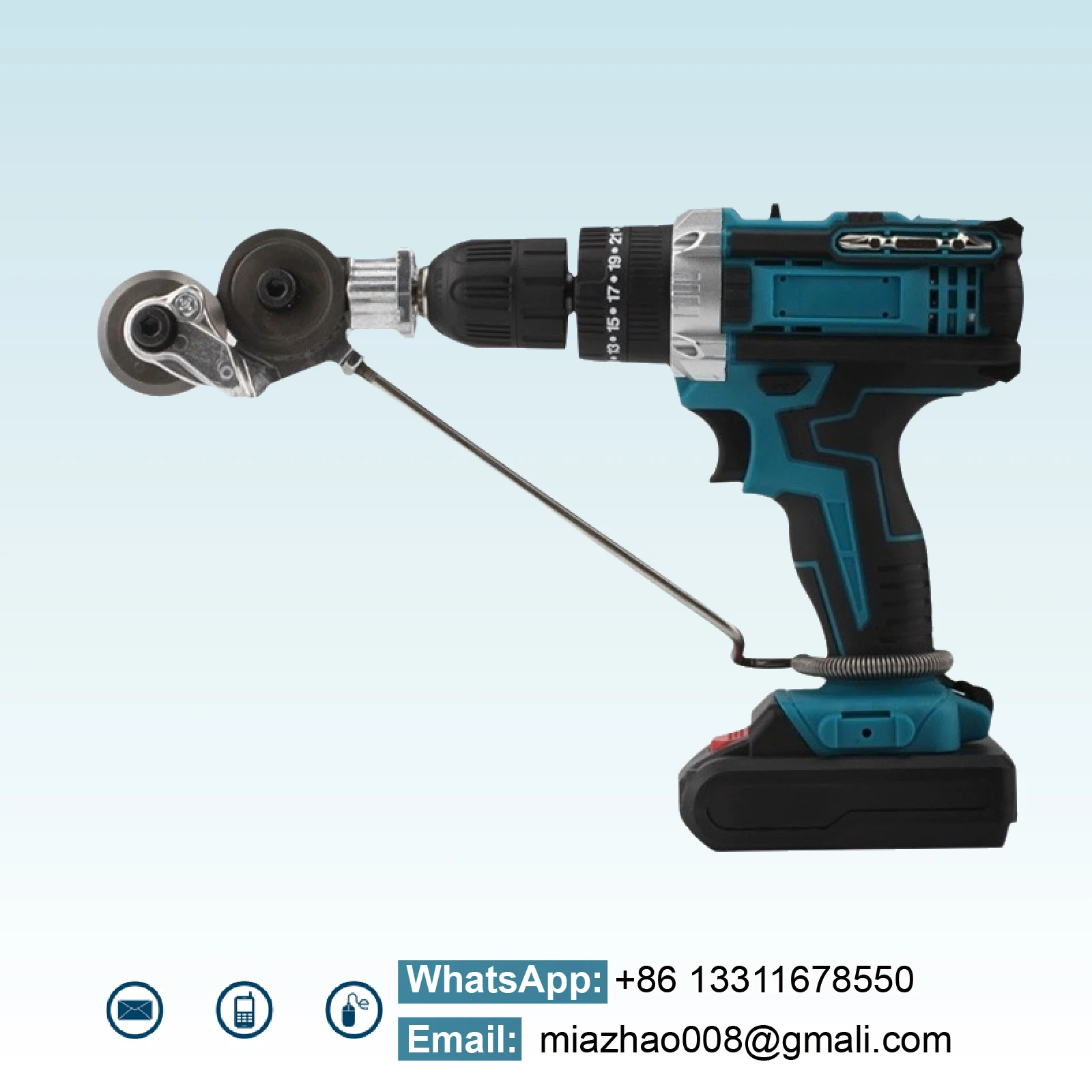 Drill Attachment Metal Nibbler Sheet Metal Cutter – Heavy‑Duty Electric Shear 360° Pivoting Head Universal Burr‑Free DIY Tool 6