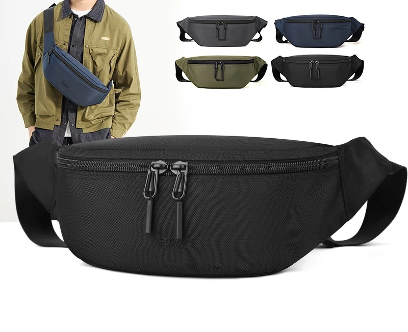 

New Men's Waist Bag, Casual Outdoor Sports Chest Bag, Multi-functional Waterproof, Large-capacity Single-shoulder Crossbody Bag