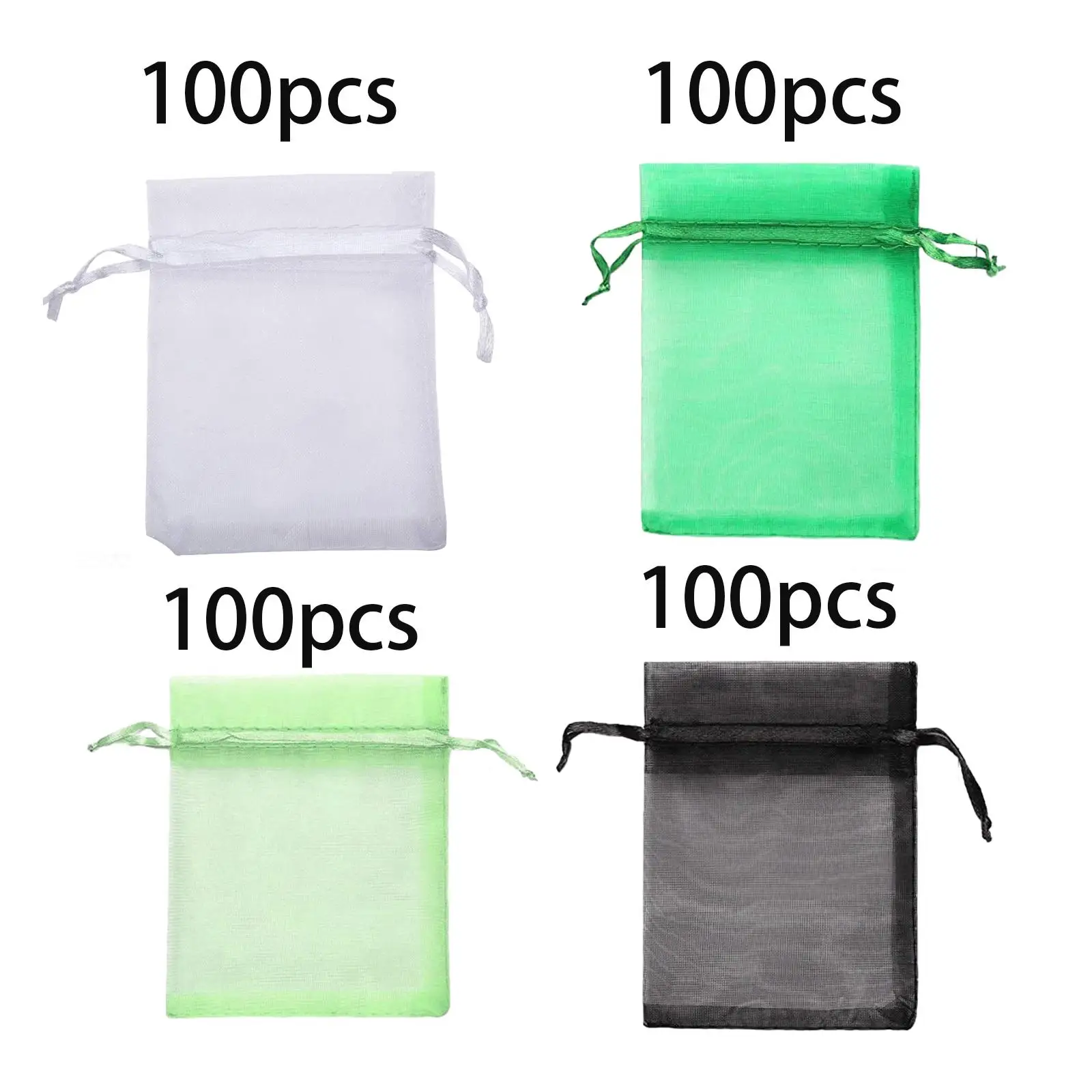100x Fruit Protection Bags Drawstring Vegetable Bags Small Netting Barrier Bags for Tomatoes Grapes Strawberries Berries Mangoes