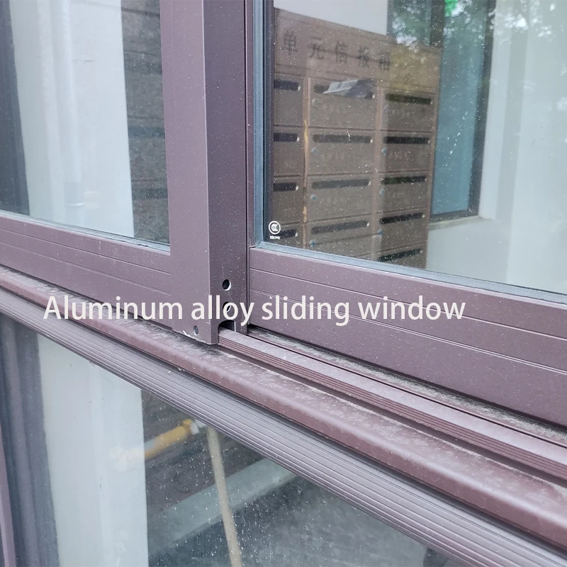 Normal Window Frame Double Glass 3 Tracks Tinted Soundproof Aluminium Sliding Windows and Door for House