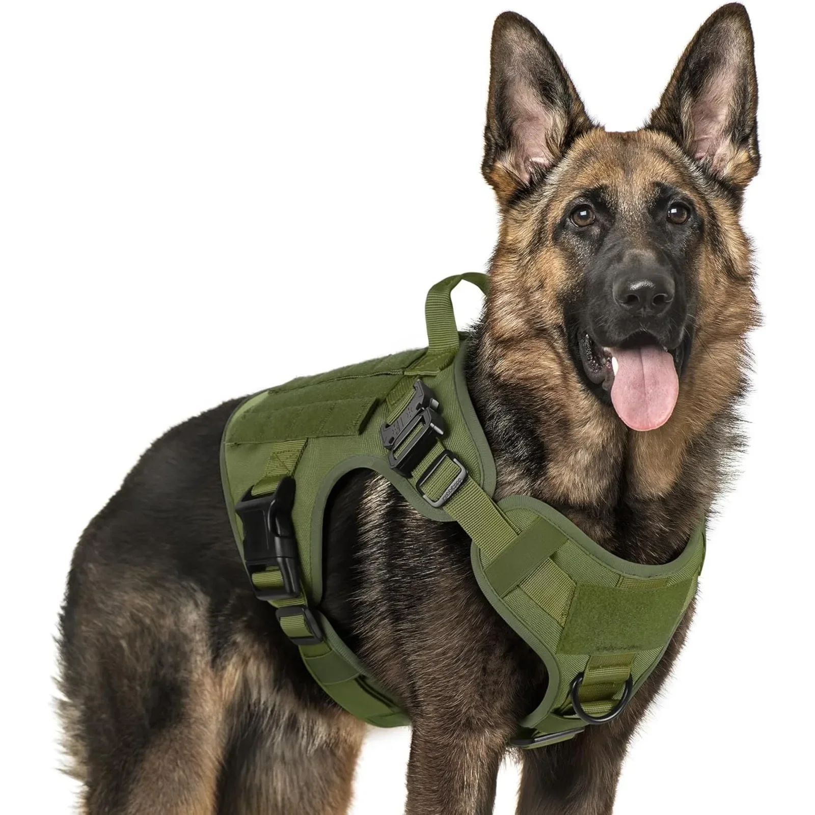 

Tactical Dog Harness for Large Dogs,Heavy Duty Dog Harness with Handle, Adjustable Dog Vest Harness for Training Hunting Walking