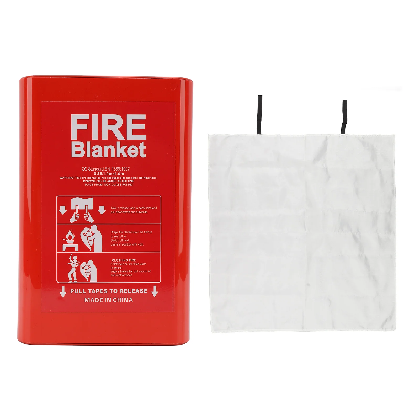 ZK30 Flame Retardant Fire Blanket Glass Fibre Heat Insulation Blanket for Home Outdoor Emergency Case