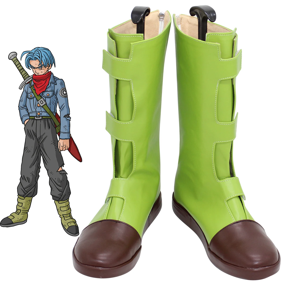 

Обувь для косплея Future Trunks, зеленые короткие ботинки Mirai Trunks из аниме и манги, X002