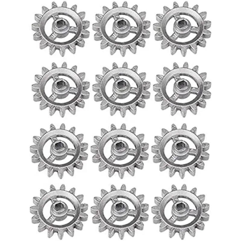 Paquet 12 roues dentées durables, engrenage remplacement résistant à chaleur, Mini roue matérielle rotative automatique