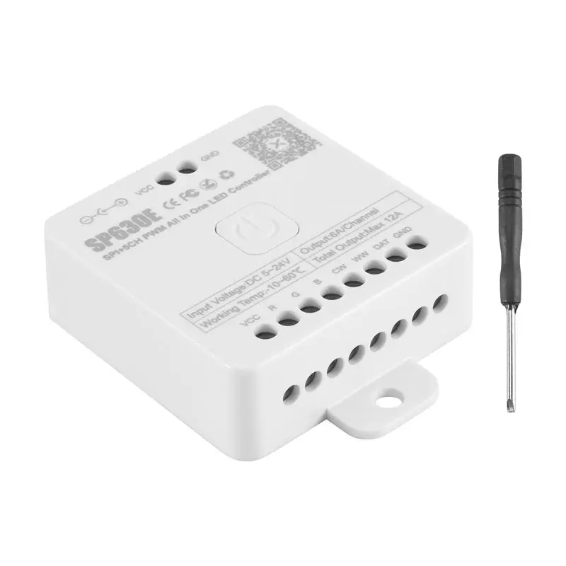 AB33-1 PCS SP630E Bluetooh LED Controller White Plastic Support PWM Monochrome CCT RGB RGBW RGBCCT Or SPI TTL IC Chip LED Strip