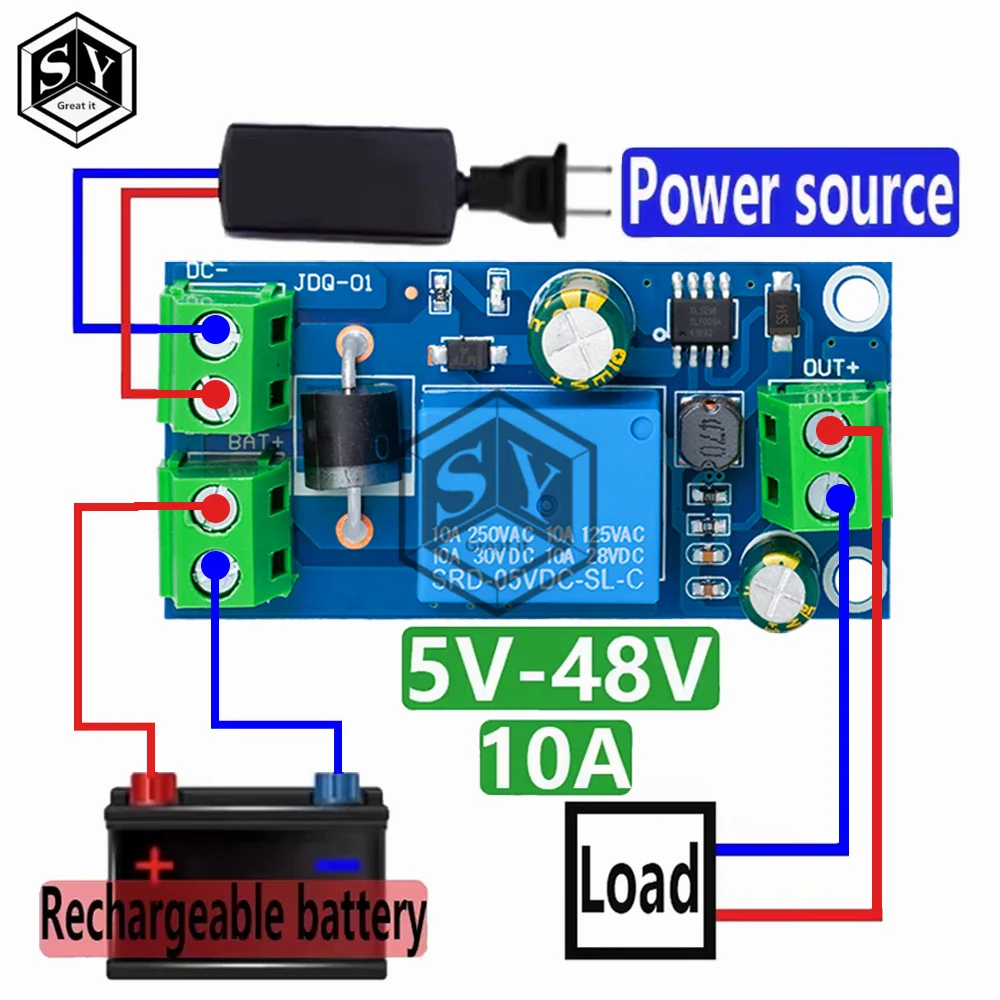 YX850 Power failure automatic switching standby battery lithium battery module 5V-48V universal emergency converter