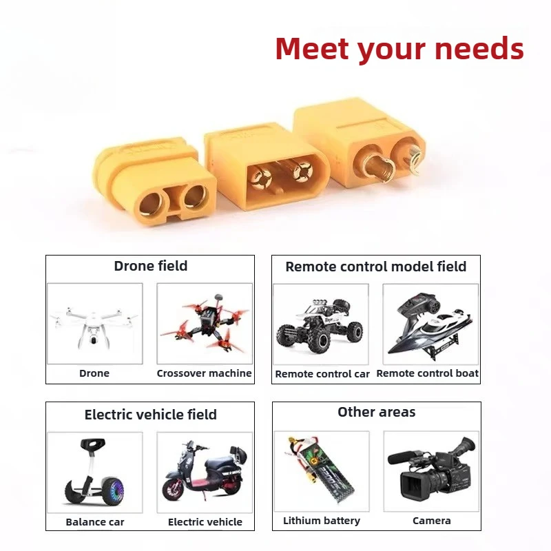 XT60H-F Flugzeugmodell Xt90S Anschlüsse Xt30u Hochstrom männlich weiblich Docking M Lithiumbatterie Ladestecker XT-90 XT-60 XT30