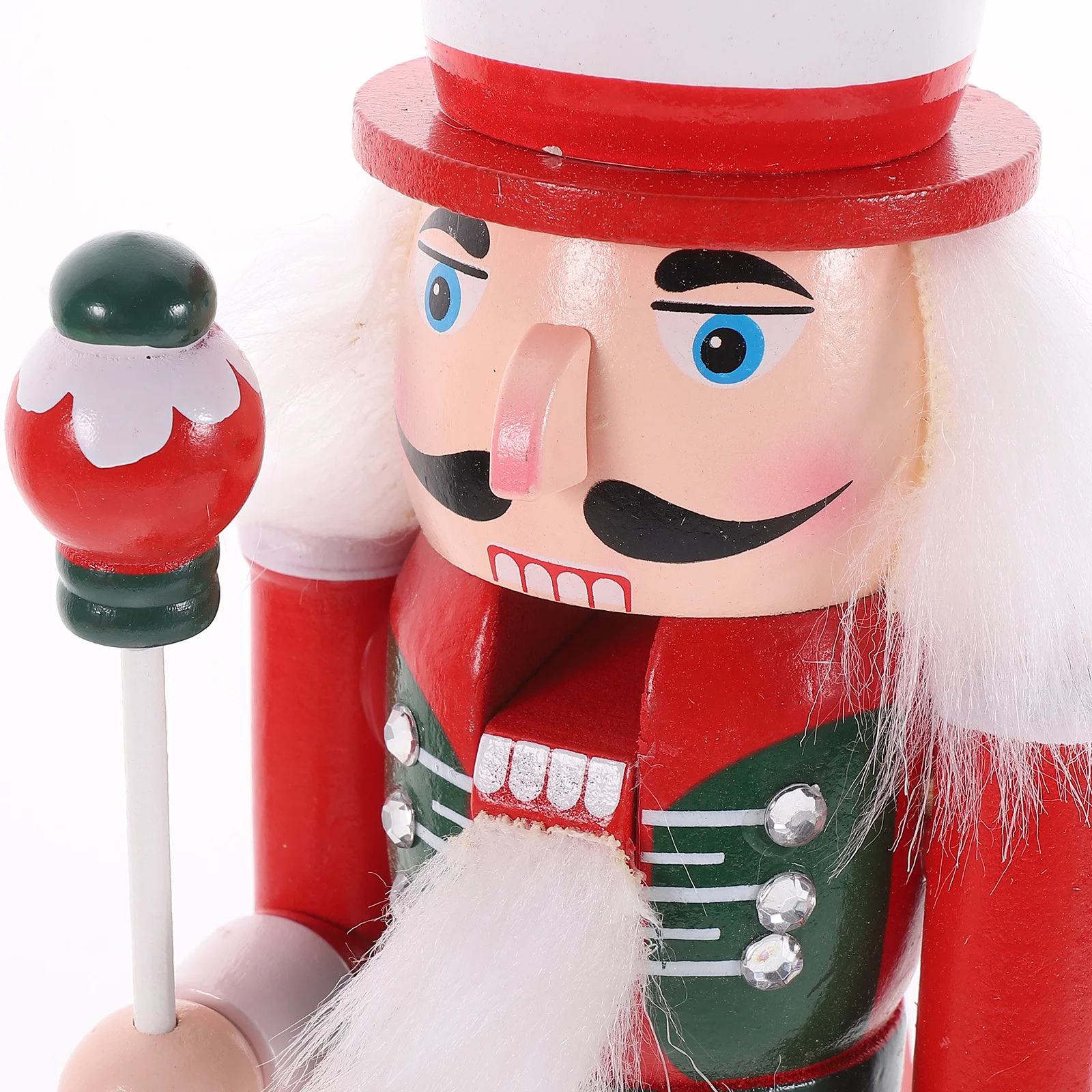 

Wooden Nutcracker Figure Christmas Decor Festive Xmas Ornament Home Shelf Display Decoration Nutcracker Wood Craft