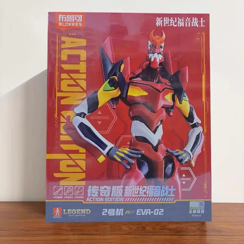 

Genuine Blokees Eva Neon Genesis Evangelion Animation Game Peripheral Toy Eva01 Eva02 Action Edition Movable Figures Model Gifts