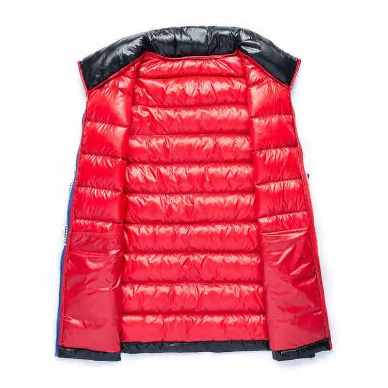 2025 Autumn And Winter New Men's Standing Collar Vest Quality Goose Down Vest Jacket Casual Fluffy Warm Vest