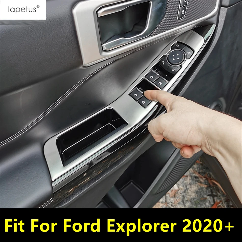 

Car Inner Door Armrest Window Lift Button Control Panel Decoration Cover Trim For Ford Explorer 2020 - 2023 Accessories Interior