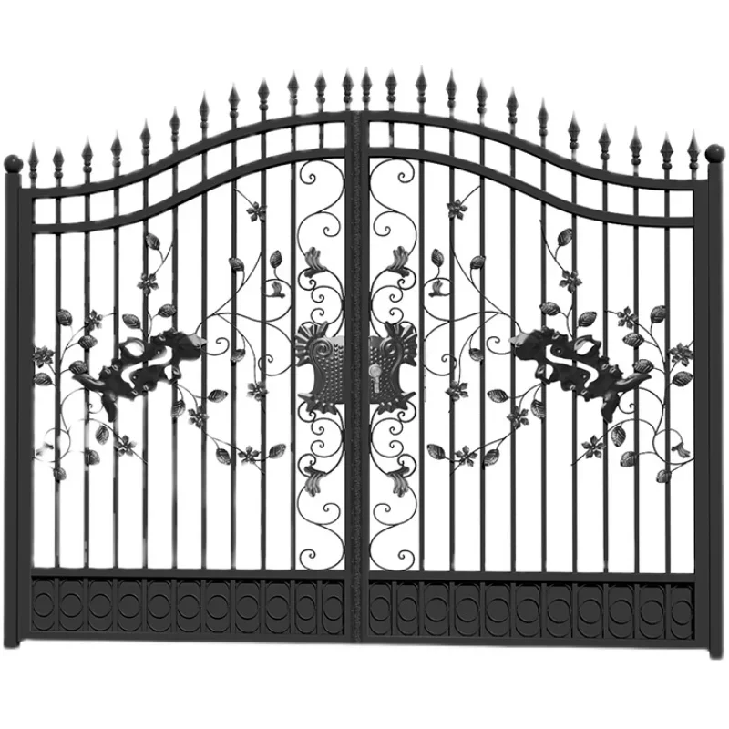 باب حديد منزلي، باب فناء، سياج ريفية، فيلا خارجية، مفردة ومزدوجة #5