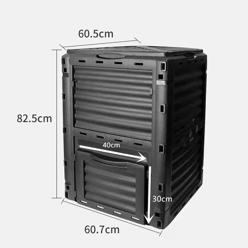 300L 436 Composting Bin Prevent Corrosion UV Resistant Garden Composter Container For Waste Leaf