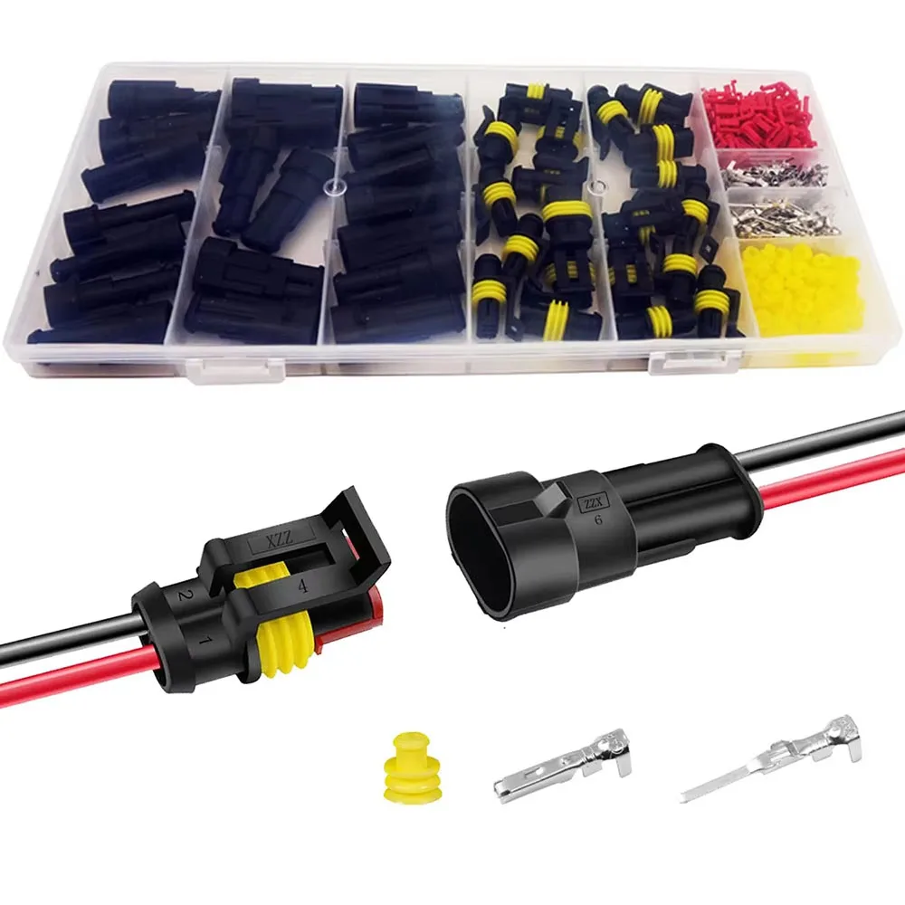 20 Kits 3-poliger Steckverbinder, elektrische Kfz-Steckverbinder, Schnellanschluss, 3-poliger Draht, wasserdichter 3-Wege-Drahtverbinder mit SN-48B – Detail 4