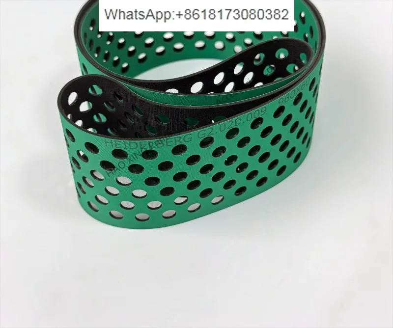 

Аксессуары для печатных машин: горячий всасывающий ремень 960X60, зеленый перфорированный ремень G2.020.009