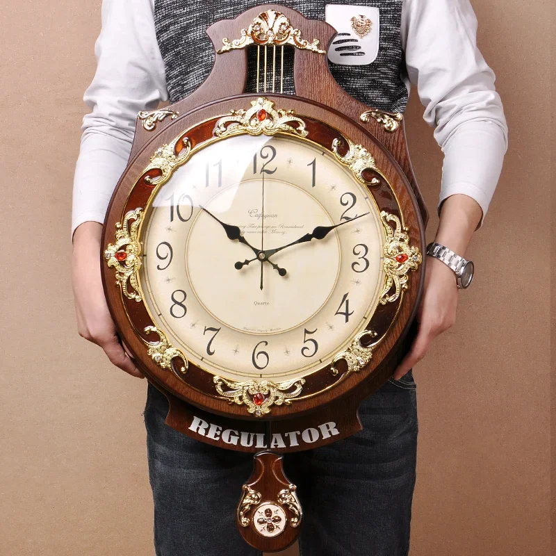 Creative Modern Large Wall Clock Wood Living Room Pendulum Clocks Wall Home Decor Horloge Murale Gift Ideas Quartz Clocks