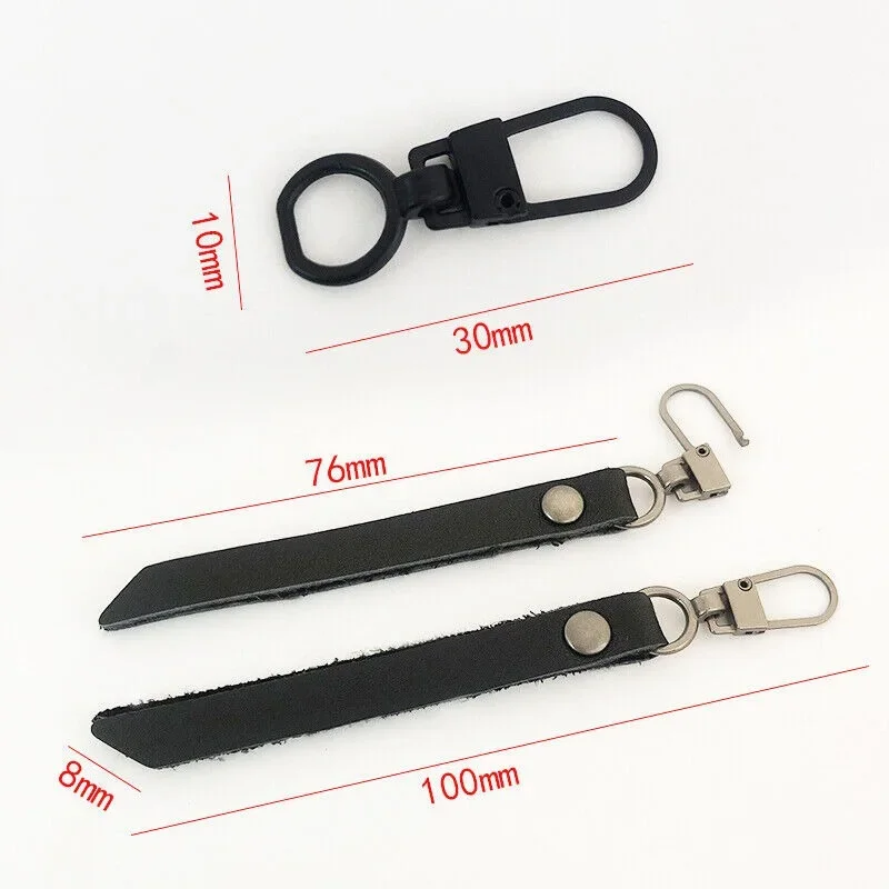 2pcs DIY Leather Zipper Puller End Kit Fastener Zip Slider Replacement Pull Clothes Backpack Luggage Zipper Sewing Accessories