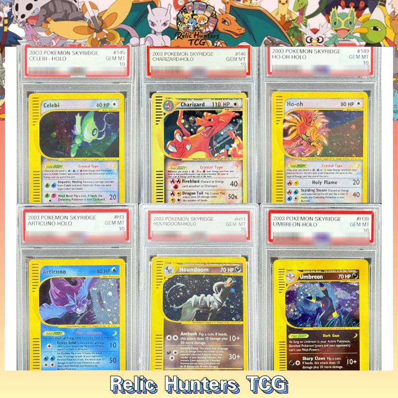 

2003 PKM Skyridge Seires Set Charizard Celebi Graded 10 Gemmt P/s/a10 Scored Grade Replica Hobby Game Collection Cards English