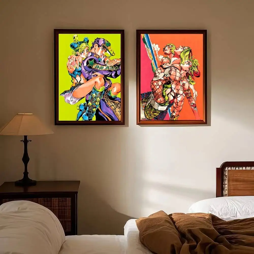 جوجوس آيفس آري مغامرة أنيمي ورق أبيض ملصق ريترو كرافت ورقة ملصق DIY غرفة بار مقهى خمر اللوحة الزخرفية