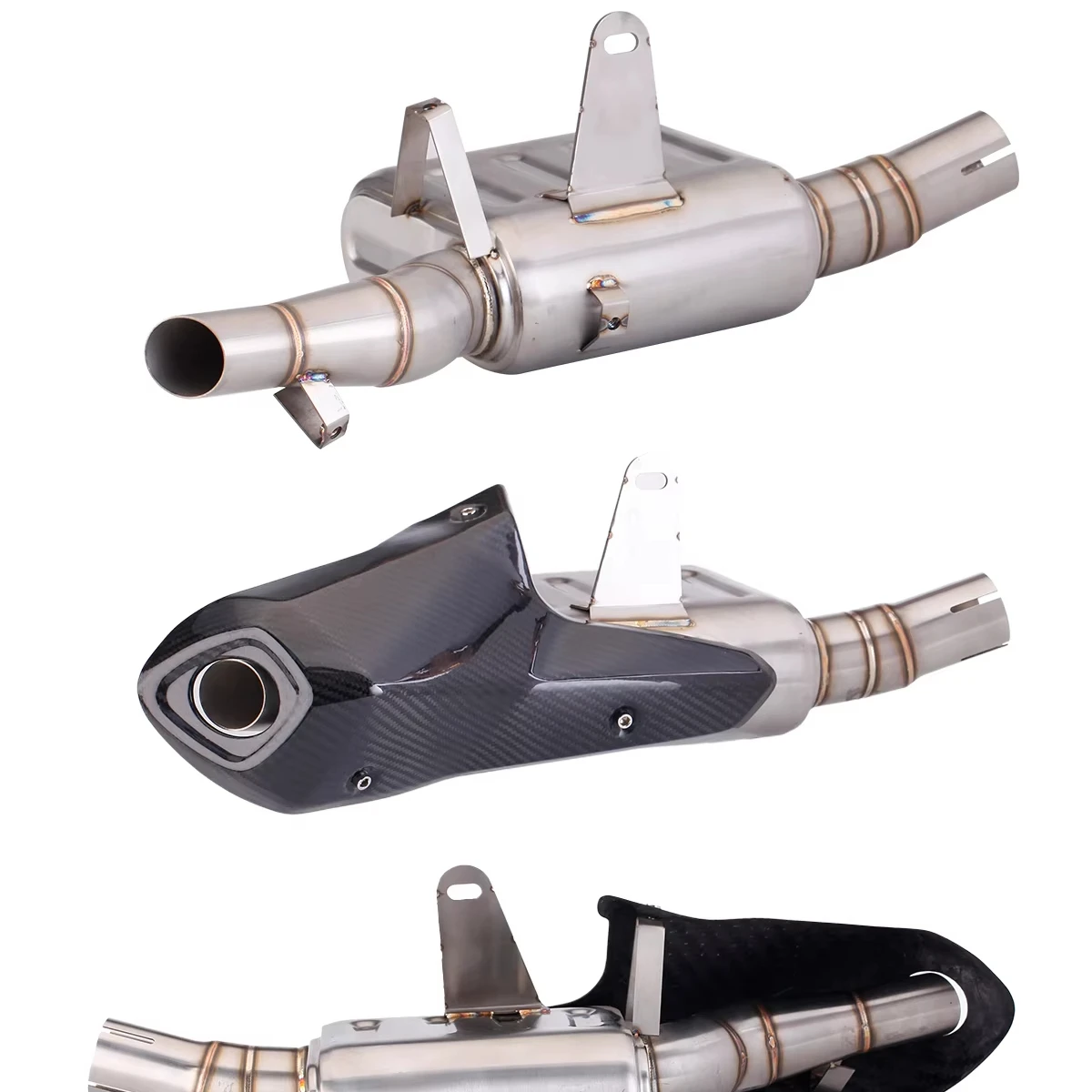 Factory Hot Selling Motorcycle Exhaust Middle Pipe Connection Muffler Connection Pipe Is Suitable For Chasin