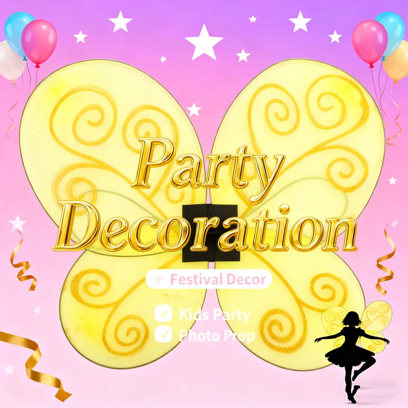 Bee Wing Costume Prop For Kids Adult Cosplay Party Photo Booth Lightweight Portable Performance Accessory Toddler Party