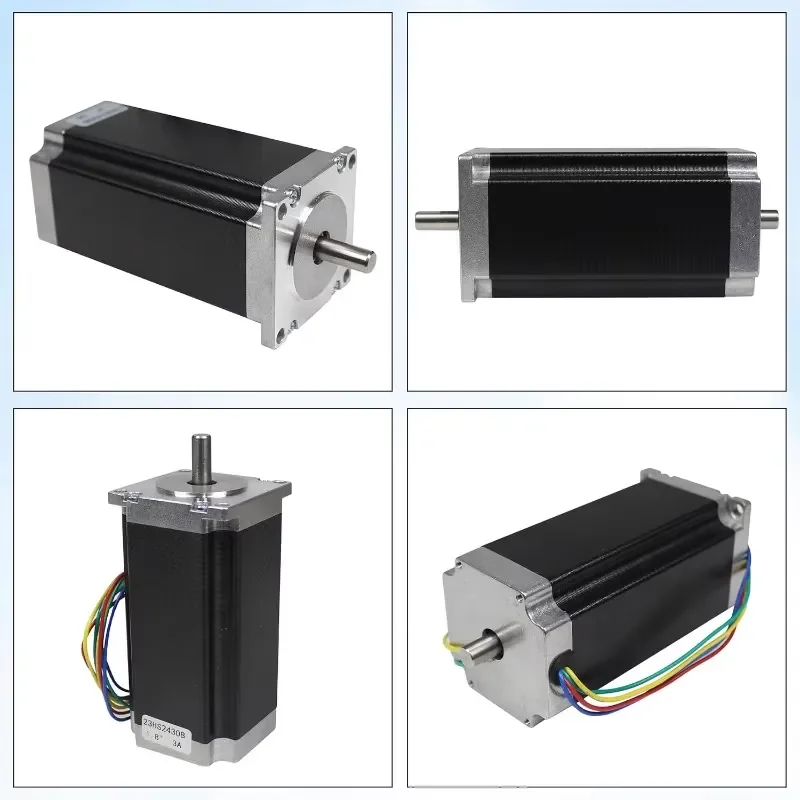 Nema23 112mm Stepper Motor 425oz-in 280Ncm 3A Dual Shaft for CNC Milling Lathe Router Engraving Machine 57BYG250H
