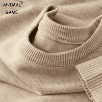 Men's Long Sleeve Knit Pullover Sweater Classic Crewneck Sweater Soft Casual Sweaters Lightweight Solid Color Sweater Men