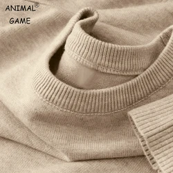 Men's Long Sleeve Knit Pullover Sweater Classic Crewneck Sweater Soft Casual Sweaters Lightweight Solid Color Sweater Men