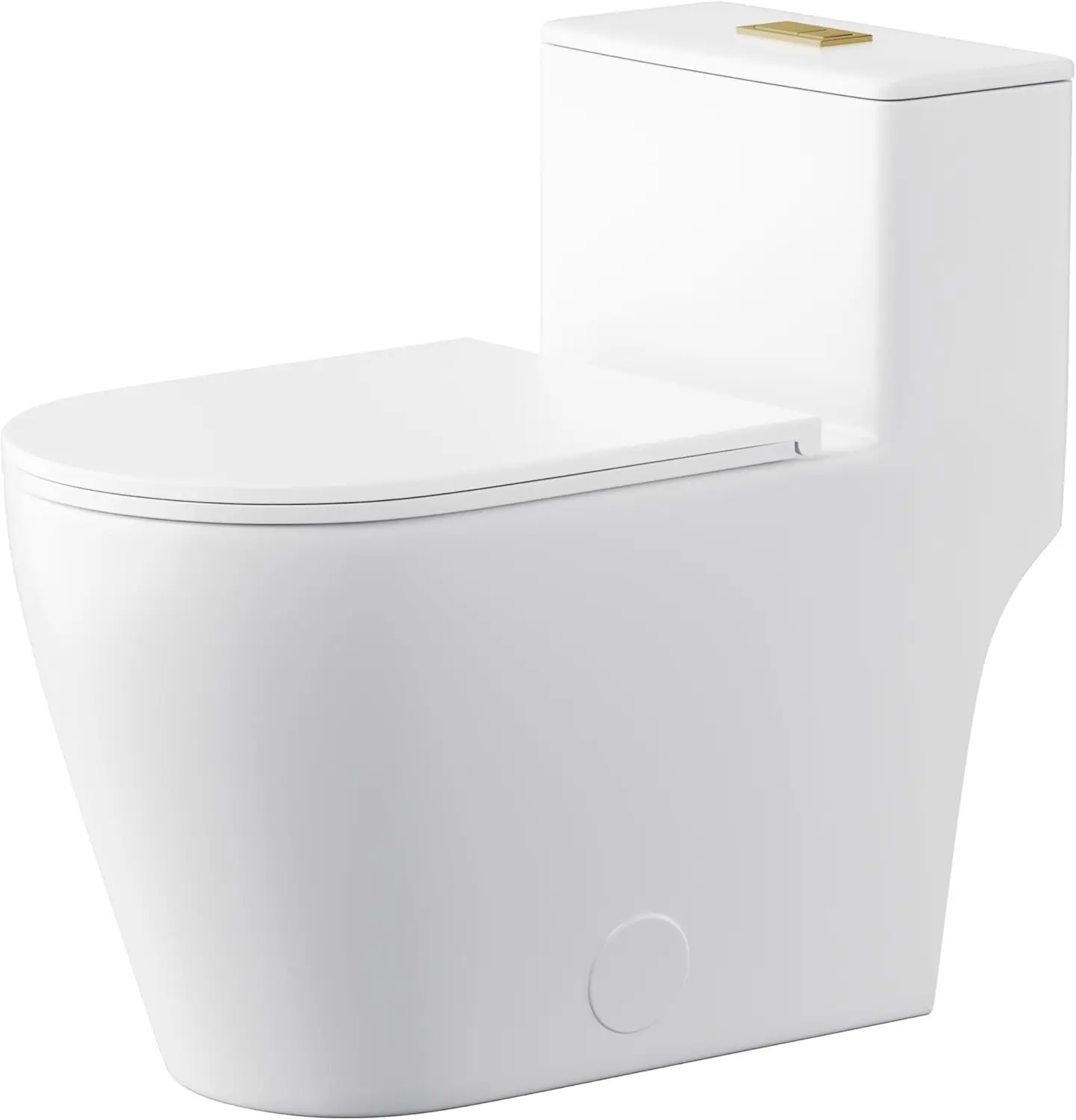 

Elongated One Piece Toilet with 17" ADA Comfort Chair Height Seat Compact Toilet for Bathroom Dual Flush 1.1/1.6GPF, 12'' Rough-