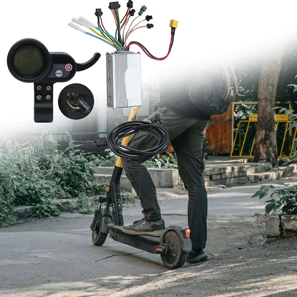 

Electric scooter controller with display panel for 36V 48V 52V 60V brushless motor up to 1000W power for hill climbing use