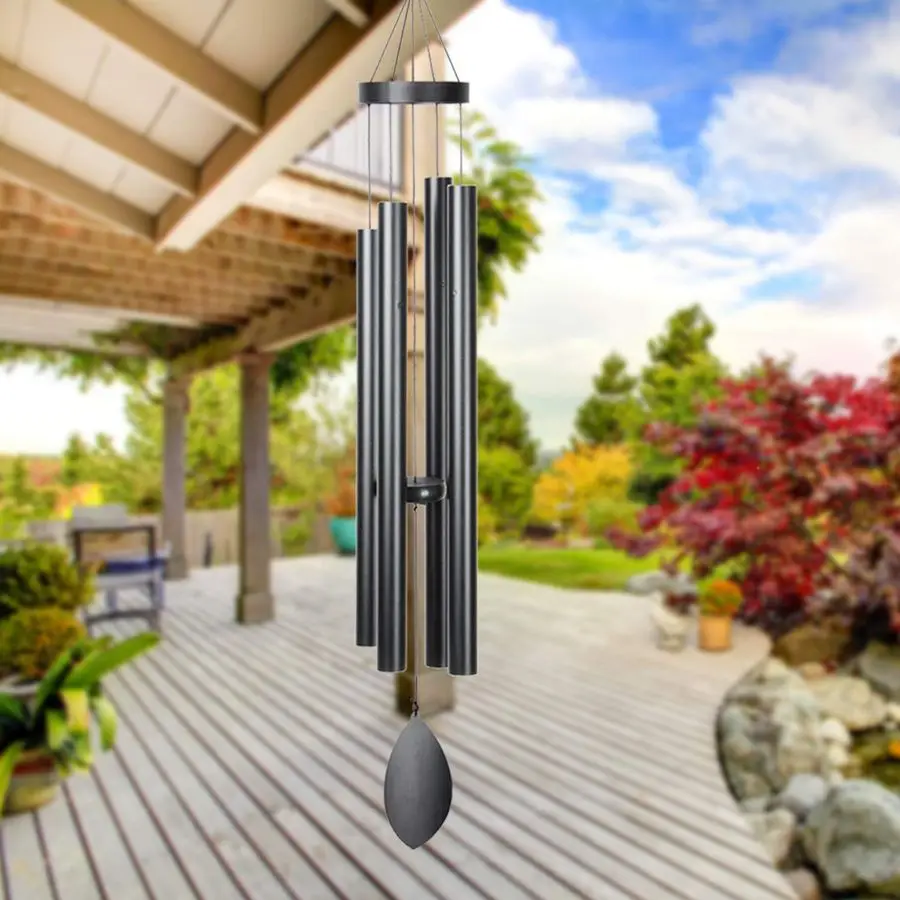

Wind Chimes Outside Deep Tone,44 Memorial Wind Chimes Outdoor with 4 Heavy Tubes Soothing Melody Sympathy Gift for Mom Patio Han