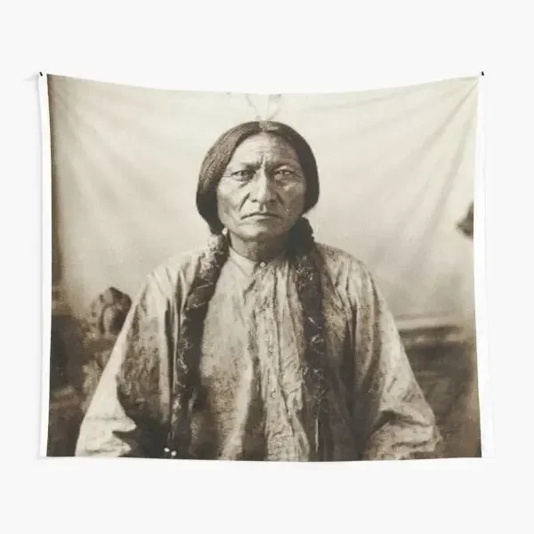 Toro sentado Hunkpapa Lakota tapiz artístico dormitorio colgante manta toalla Yoga habitación de colores hermosa decoración impresa pared de salón